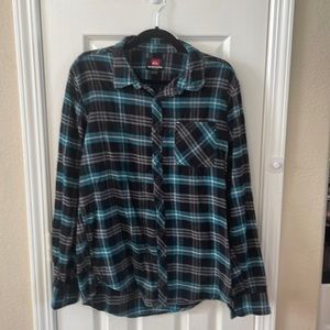 Quicksilver Plaid Button Down Shirt